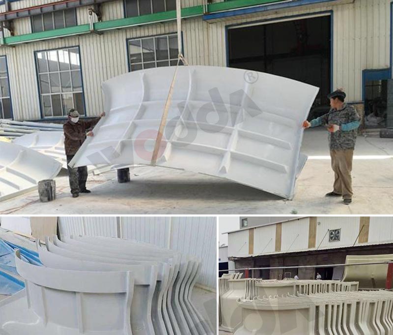 玻璃鋼模壓(ya)冷卻塔外殼 玻(bō)璃鋼模壓冷卻(què)塔外殼