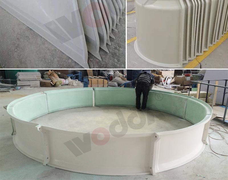 玻璃鋼(gāng)模壓冷卻塔風(fēng)筒 玻璃鋼模壓(ya)冷卻塔風筒